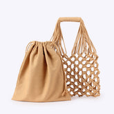 MESH HOLLOW HAND HELD WOVEN BEACH BAG_CWAB4670