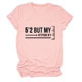 Trendy Graphic Tee Women Short Girl Energy