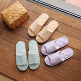 PLAID COTTON SLIPPERS FOR COUPLES NON SLIP_CWSHF0175