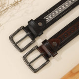 Vintage Embossed Western Pin Buckle Belt Unisex_Cwabe1240