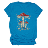 PLAYFUL RED MUSHROOM PRINT WOMENS BASE TEE_CWTTS1510