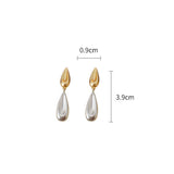 Two-Color Water Drop Trendy Light Luxury Earrings