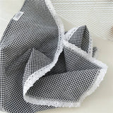 PLAID COTTON LINEN TRIANGLE SCARF SUN PROTECTION_CWASC0839