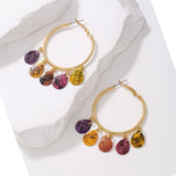 NEW SHELL BEADED PENDANT EARRINGS_CWAJE1555