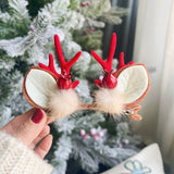 CHRISTMAS CUTE ELK ANTLER HEAD ORNAMENT HAIRPIN_CWAHA3372