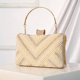 NEW HAND BEADED PEARL BANQUET CLUTCH_CWAB2486