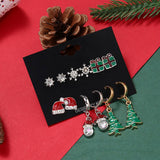 CHRISTMAS EARRING COMBINATION CARTOON EARRING SET_CWMM2611