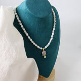 ANCIENT STYLE HIGH GRADE PEARL CLAVICLE NECKLACE_CWAJE3832