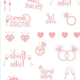 ROSE GOLD BRIDE TATTOOS METALLIC PARTY STICKERS_CWMM8243