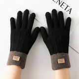 Women Warm And Cold Knitted Gloves_Cwag0030