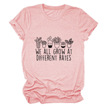 PRINTED CREW NECK TEE WE ALL GROW GRAPHIC_CWTTS1493