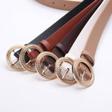 Fashion Versatile Personalized Round-Buckle Belt