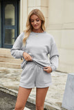 Three-Inch Sweatpants Long Sleeve Sweatshirt Set
