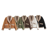 Vintage Lapel Baggy Fur All-In-One Coat For Women