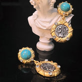 Vintage Turquoise Drop Earrings