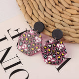 SWEET GIRL COLORFUL FLOWER ACRYLIC EARRINGS_CWAJE3993