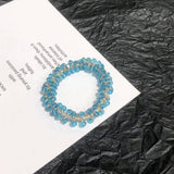 CUTE CRYSTAL VINTAGE HAIR TIE SWEET PONYTAIL BAND_CWAHA6765