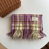PLAID COLORBLOCK SCARF CLASSIC WINTER WRAP_CWASC2347