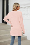 Solid-Color Casual Pocket Long-Sleeved Cardigan