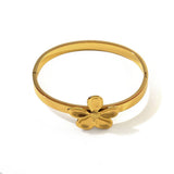 CREATIVE FLOWER BRACELET IN STAINLESS TITANIUM_CWAJE4604