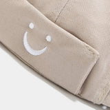 Cwah3171_Simple U Smiley Face Embroidered Beret