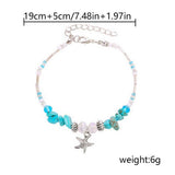 Cwaje2514_Bohemian Shell Starfish Holiday Beaded Bracelet