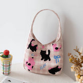 ORIGINAL LARGE STRIPED CANVAS TOTE BAG FOR WOMEN_CWAB5632