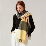 AUTUMN WINTER PLAID THICK SHAWL SCARF_CWASC0176