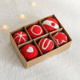 Wool Felt Snowflake Balls Xmas Tree Decor Set_Cwmm9784