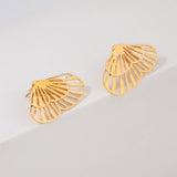Unique And Creative Butterfly Gold-Plated Earrings_Cwmm3648