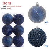 8CM 12PCS GLITTER XMAS BALL ORNAMENT SET_CWMM9871