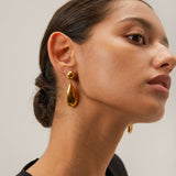 18K GOLD STAINLESS STEEL TEARDROP EARRINGS_CWASC1681