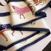 NARROW RIBBON ANGLED PRINTED SILK HEAD SCARF_CWASC1527