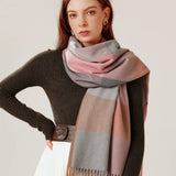 ELEGANT PLAID SHAWL WINTER SCARF FOR WOMEN_CWASC0170