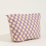 LARGE PLAID WASH BAG COSMETIC BAG_CWAB1034
