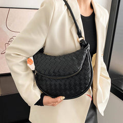 HANDMADE STRAW BAG FASHION ONE SHOULDER ARMPIT BAG_CWAB1912