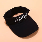 SUMMER MODAL COTTON LETTER EMBROIDERED VISOR HAT_CWAH3318