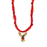 COLORFUL SCARF NECKLACE WITH FRUIT CHARMS_CWMM8801