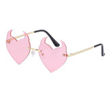 FASHIONABLE PERSONALITY DEVIL HORN LOVE SUNGLASSES_CWASG0666