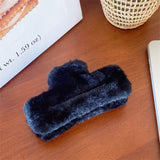 FAUX RABBIT FUR HAIR CLAW ELEGANT WINTER STYLE_CWABE0198