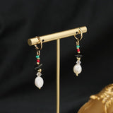 HIGH GRADE RETRO NATURAL PEARL EARRINGS FOR WOMEN_CWAJE3812
