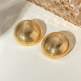 LIGHT LUXURY HORIZONTAL STRIPED ROUND EARRINGS_CWAJE1896