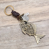 PUNK HAND WOVEN ALLOY FISH CAR KEYCHAIN_CWMM4781