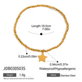 PUNK ROCK 18K GOLD BLACK SILVER BEADED BRACELET_CWAJE4810