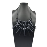 BOHEMIAN MULTI LAYERED WOODEN BEADS NECKLACE_CWMM4560