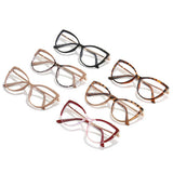 CAT EYE TR FRAME TEMPLES BLUE LIGHT FLAT GLASSES_CWASG0275