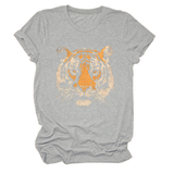 Women Summer Tee With Stylish Tiger Print_Cwttsl0494