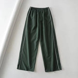 Trendy Drawstring Side Casual Elastic Waist Pants