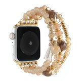 APPLE WATCH 7 1 THREE ROW PEARL ELASTIC STRAP_CWASC1563