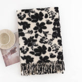 ROSE PRINT FAUX CASHMERE SCARF FOR WOMEN WINTER_CWASC0450
